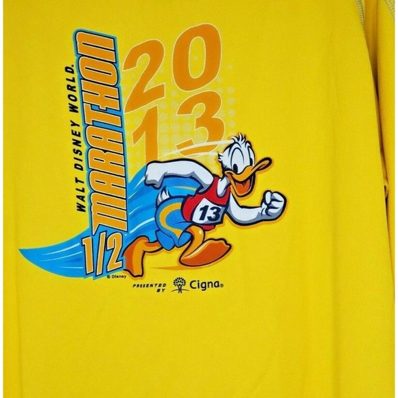 Champion Double Dry Unisex Large 2013 Disney Marathon Yellow Run Disney Shirt - Picture 3 of 10
